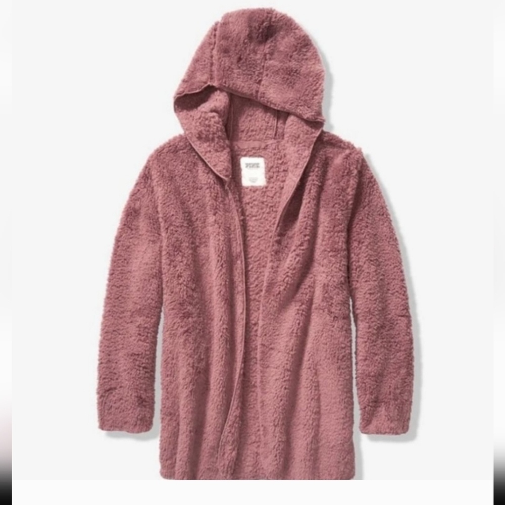 Pink Victoria's Secret Sherpa Teddy Jacket | Mauve | Size XS/S